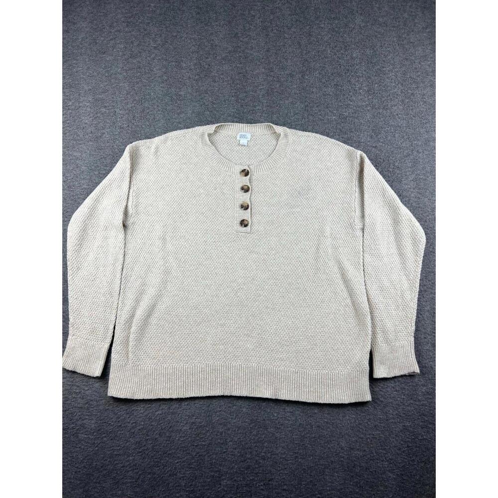 Stars Above Men's Beige‎ Knit Sweater Size Large